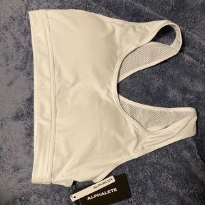 Alphalete Alphalux Elite Pearl White Sports Bra